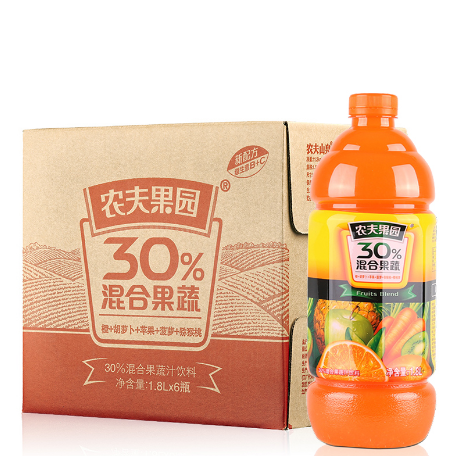 30%农夫果园普通装胡橙1.8l